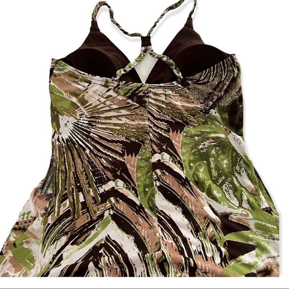 Linda Segal Tropical Print Braided Racerback Maxi Dress. Size XS - Picture 8 of 13